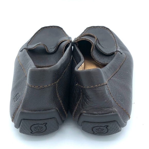Born Soft Pebble Leather Driving Penny Loafer Dark Brown Comfort Shoe Size 11.5 - Picture 5 of 7